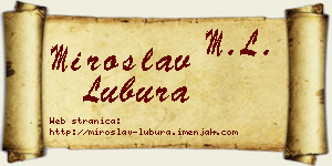 Miroslav Lubura vizit kartica